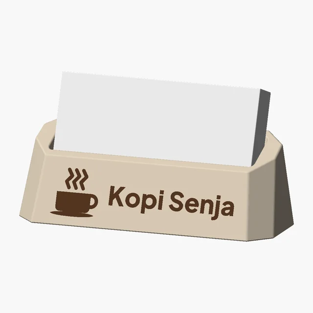 Tempat Kartu Nama Faset — model 3D yang dicetak